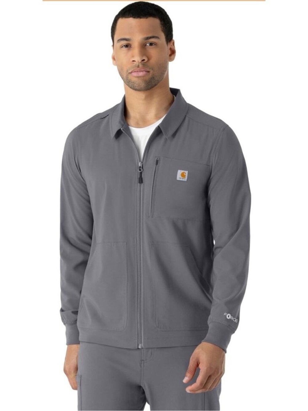 Carhartt Scrubs Jacket Force Cross-Flex Lightweight Gray Men 2XL XXL